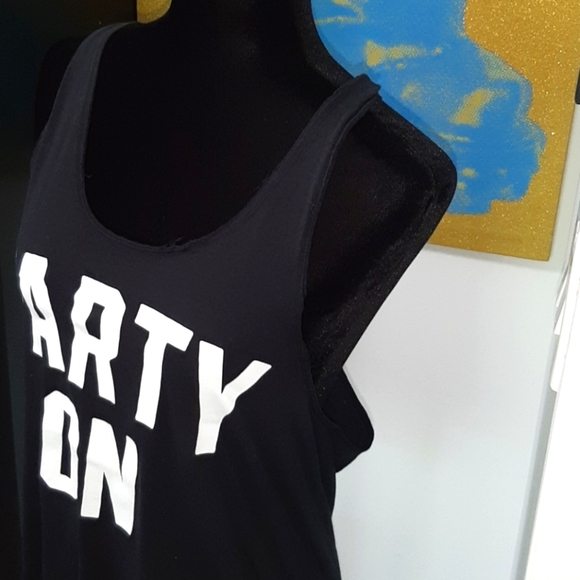 PINK VS black Party On tstrap tank - Picture 4 of 10